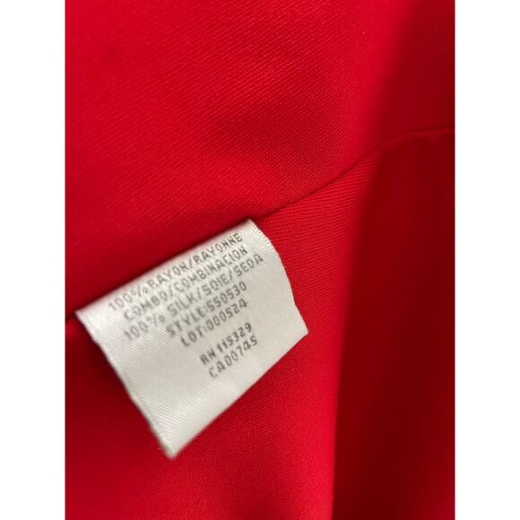 Badgley Mischka Red Silk Dress - Picture 6 of 6